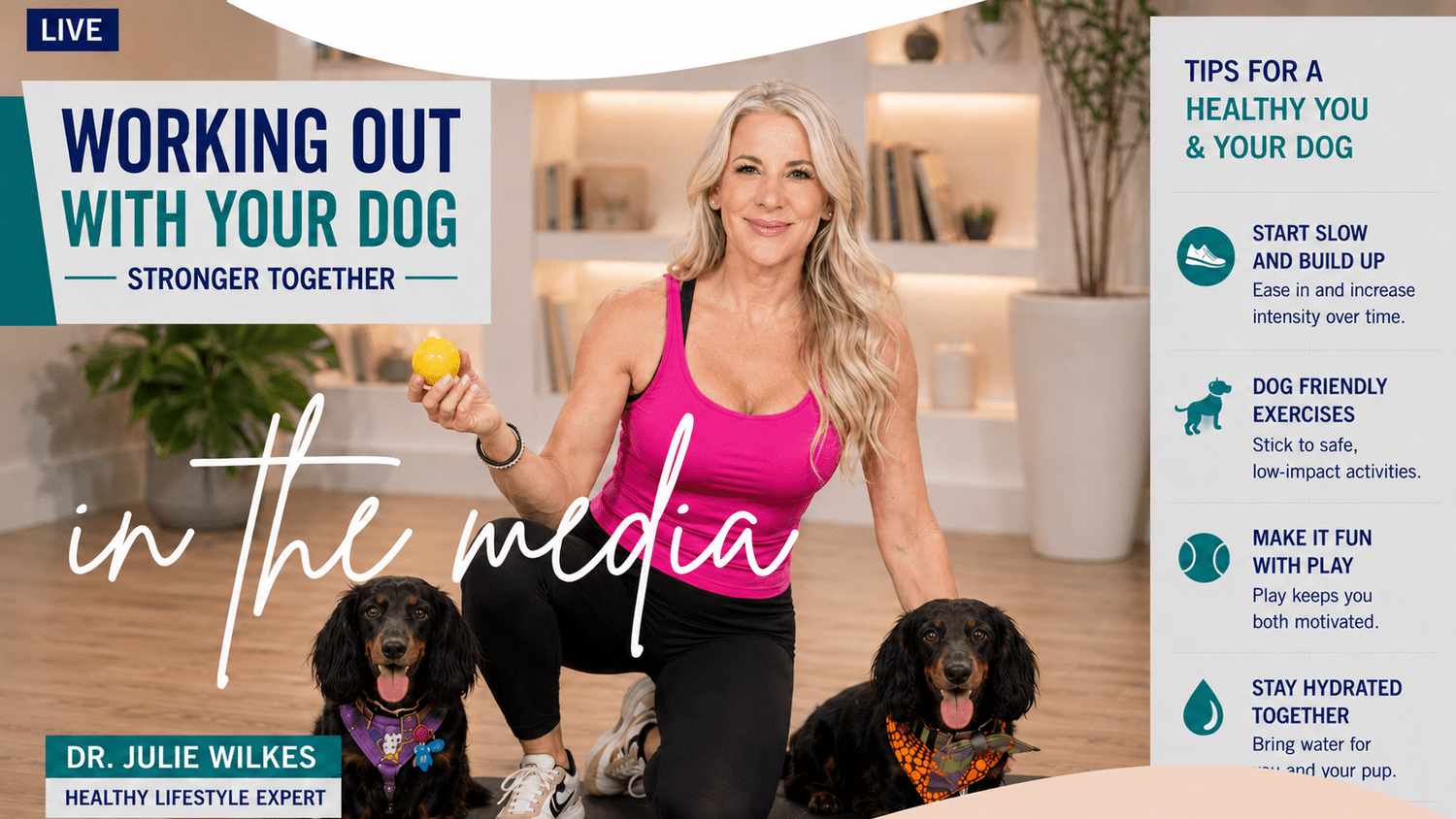 Julie's Working Out with Your Dog fitness segment